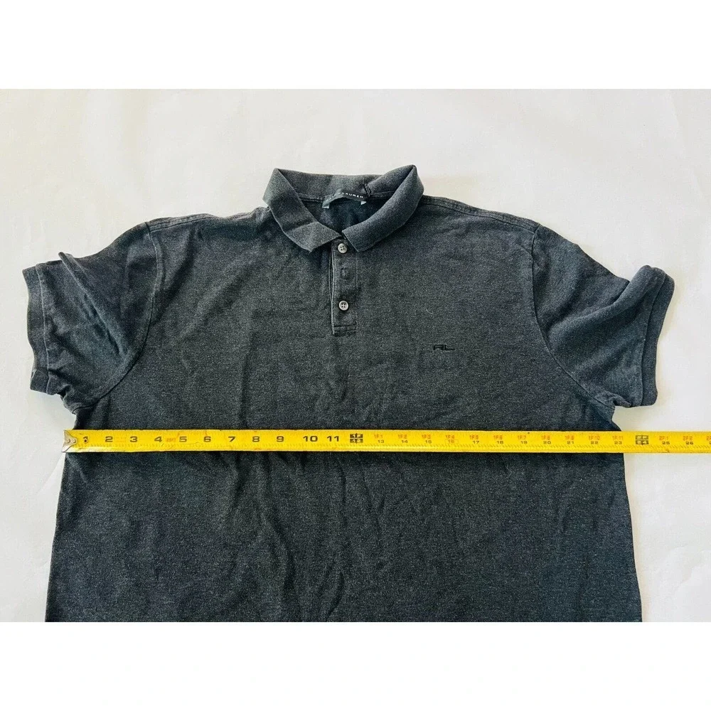 Ralph Lauren Mens Polo Shirt Emboidered Logo Short Sleeve Black Size XL